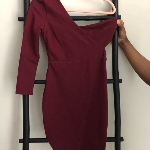 Lulus Wine Colored Dress - Picture 2 of 7